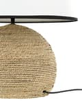 Miniatyrbilde 7 av 9: Bordlampe Naturlig halmstråfot i tau Hvit stoffskjerm