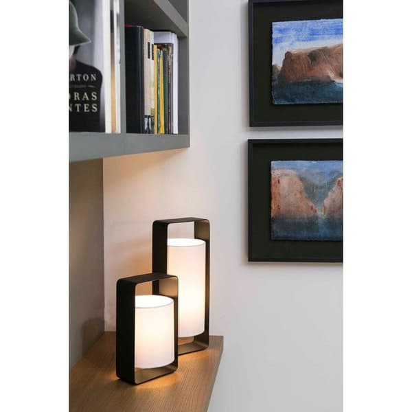 Svart Bordslampa Beige Skärm E27 20W -Lu...