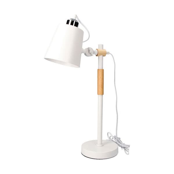 Flexo/skrivbordslampa EDM 32115 Vit Trä Metall 60 W E27 Ø 15 x 54 cm Vintage