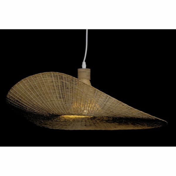 Loftslampe DKD Home Decor Multifarvet Lys brun Bambus 50 W 220 V 58 x 58 x 22 cm