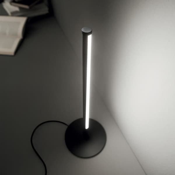 Svart integrerad dekorativ LED-bordslampa, 3000K