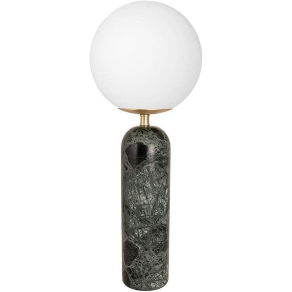 Bordslampa - Globen - TORRANO - Opalglas - Brunt marmor - Modern design