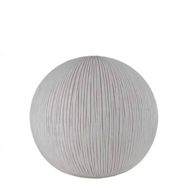 SANDHAMN-Utebordslampa Polyresin H32cm White Globen Lighting H 32cm och Ø 35cm / nätsladd L 300cm