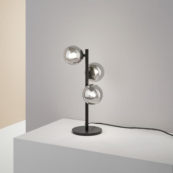Ideal Lux PERLAGE 3-ljus klotbordslampa, svart, ej avbländande