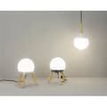 Miniatyrbild 2 av 4: MIN - Tripod Bordslampa Trä/Metall Antracit &amp; Opalinglas H30cm