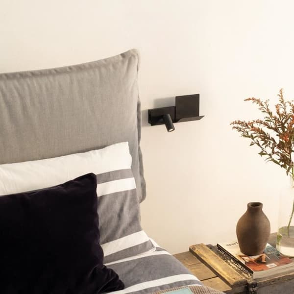 Ideal Lux KOMODO-2 svart LED-läslampa, integrerad strömbrytare, 3000K, ej dimbar