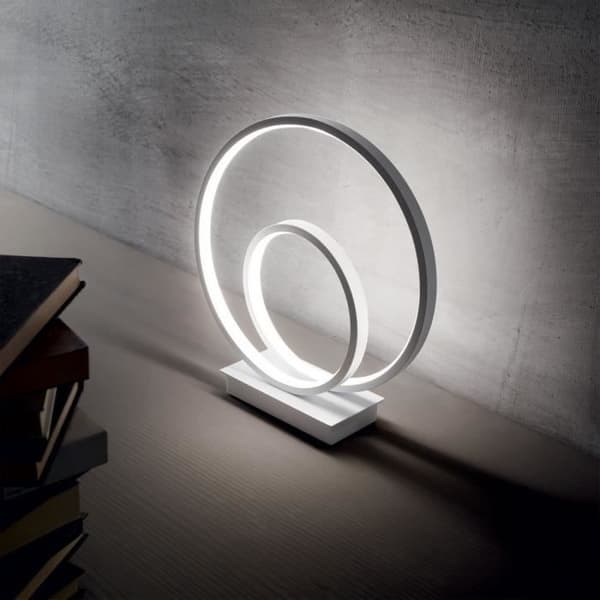 Bordslampa - SWIRL - Inbyggd svirla - LED 3000K - Guldmetall - Kontemporär design