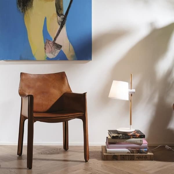 Ideal Lux AXEL Bordslampa med rund konisk lampskärm Vit
