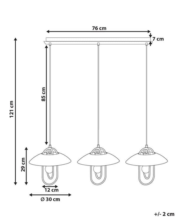 Pendellampe Gull Hvit Metall 3 lyskilder Håndlaget Moderne design Dekorativ belysning Stue Spisestue