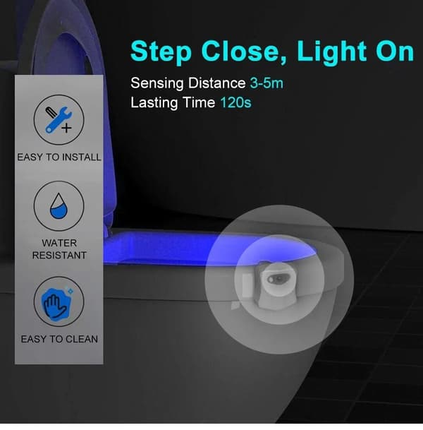 Toalettlampa Rörelsesensor – LED-ljus till Toalett