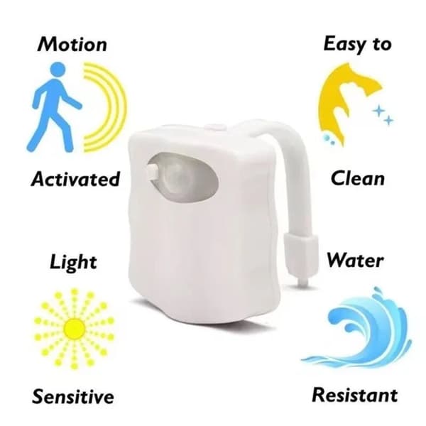 Toalettlampa Rörelsesensor – LED-ljus till Toalett