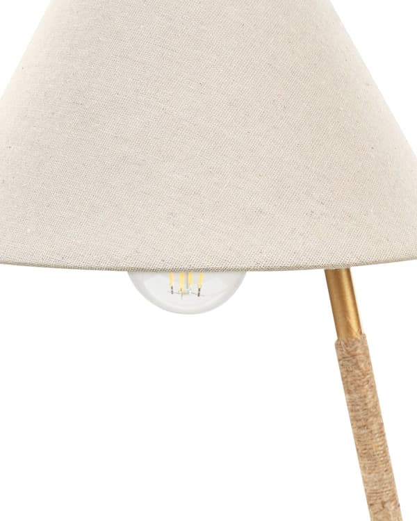 Skrivebordslampe guld stofskærm metal stående lampe belysning til flad stue