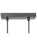 Miniatyrbillede 8 af 9: Pendel mørk egetræsskærm metalramme moderne design 4 lys til soveværelset