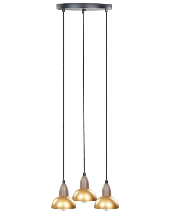 Klyngependel Messing Jern ø 13 cm 3 Lyskilder Industriel Design Spisebordspendel til Køkken Metallampe Design Hængelampe til Spisebord