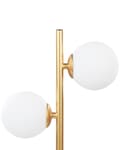 Miniatyrbillede 5 af 9: Skrivebordslampe guld glasskærme rund metal stående lampe belysning til flad stue