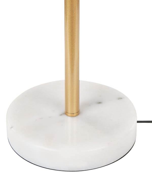 Skrivebordslampe guld glasskærme rund metal stående lampe belysning til flad stue