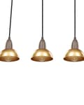 Miniatyrbillede 6 af 9: Langbordspendel Messing Jern ø 13 cm 4 Lyskilder Industriel Design Spisebordspendel til Køkken Metallampe Design Hængelampe til Spisebord
