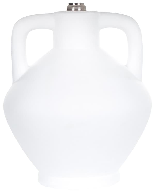 Pöytävalaisin valkoinen 46 cm keraaminen pellava sylinterivarjostin hajavalo maljakon muotoinen vintage