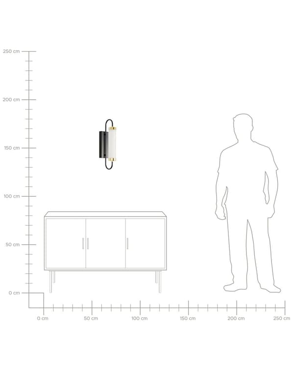 Vegglampe Svart Gull Metall LED Varmt hvitt lys Dekorativ Moderne Belysning