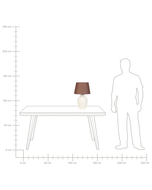 Bordlampe Hvit Keramikk Lampeskjerm i lin Minimalistisk design Belysning Dekorativ Nattlampe