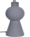 Miniatyrbilde 5 av 9: Bordlampe Grå Keramikk Lampeskjerm i lin Minimalistisk design Belysning Dekorativ Nattlampe