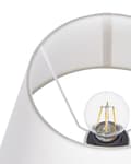 Miniatyrbilde 6 av 9: Bordlampe Grå Keramikk Lampeskjerm i lin Minimalistisk design Belysning Dekorativ Nattlampe