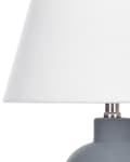 Miniatyrbilde 7 av 9: Bordlampe Grå Keramikk Lampeskjerm i lin Minimalistisk design Belysning Dekorativ Nattlampe