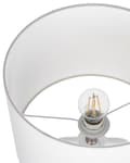 Miniatyrbilde 6 av 10: Bordlampe Hvit Keramikk Lampeskjerm i lin Minimalistisk design Belysning Dekorativ Nattlampe