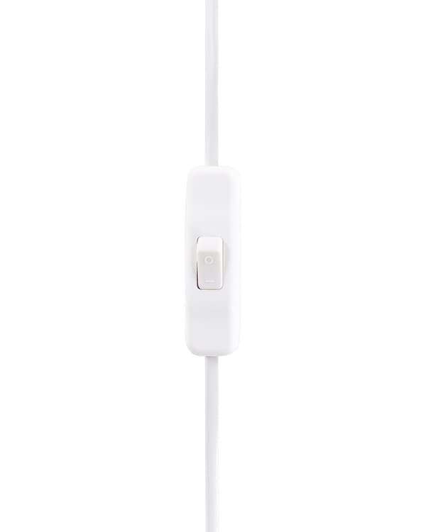 Bordlampe Hvit Keramikk Lampeskjerm i lin Minimalistisk design Belysning Dekorativ Nattlampe