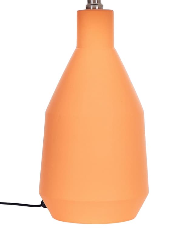 Pöytävalaisin oranssi 53 cm keraaminen puuvilla kartiovarjostin käsintehty perinteinen