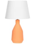 Pikkukuva 1 / 9: Pöytävalaisin oranssi 53 cm keraaminen puuvilla kartiovarjostin käsintehty perinteinen