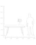 Miniatyrbillede 9 af 9: Bordlampe Hvid keramikfod Linnedskærm 53 cm Stoftromle Sengekant Stue Soveværelse Belysning Traditionel