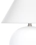 Miniatyrbillede 5 af 9: Bordlampe Hvid Keramik 41 cm Dekorativ Natbordslampe med Stof Lampeskærm Stue Soveværelse Tilbehør Indretning