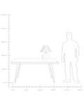 Miniatyrbillede 9 af 9: Bordlampe Hvid Keramik 41 cm Dekorativ Natbordslampe med Stof Lampeskærm Stue Soveværelse Tilbehør Indretning