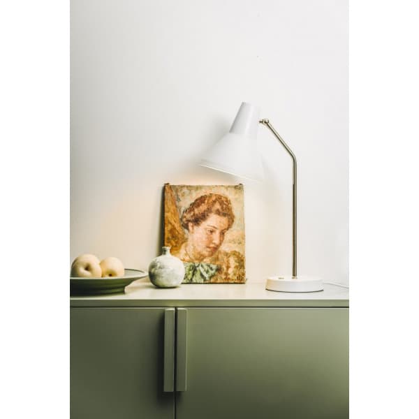 Innolux Carin -bordlampe, E27, hvid/krom