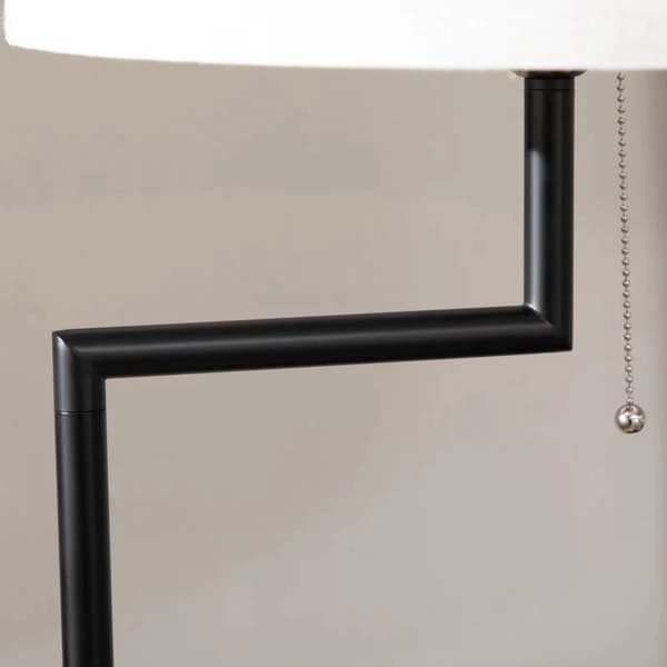 Rootz Golvlampa Inklusive hylla - Bordslampor - Kedjelyft - E 27 - 40 W - Bambu - Natur + Svart - 40L x 40W x 168H cm