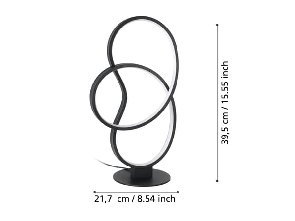 EGLO GIANELLA BORD H400 1100LM SORT