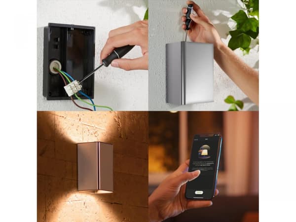RESONATE HUE WACA WALL LANTERN INOX 2X8