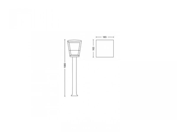 ECONIC HUE WACA EU POST BLACK 1X15W 24V