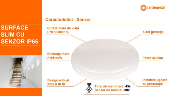 SF SLIM RD S 350 P 35W 840 IP65 EUELEDV "000004099854102752" (timbru verde 0.8 lei)