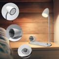 Miniatyrbilde 5 av 6: Tellur Nostalgia Wireless Desk Charger, Bluetooth Speaker, Desk Lamp white