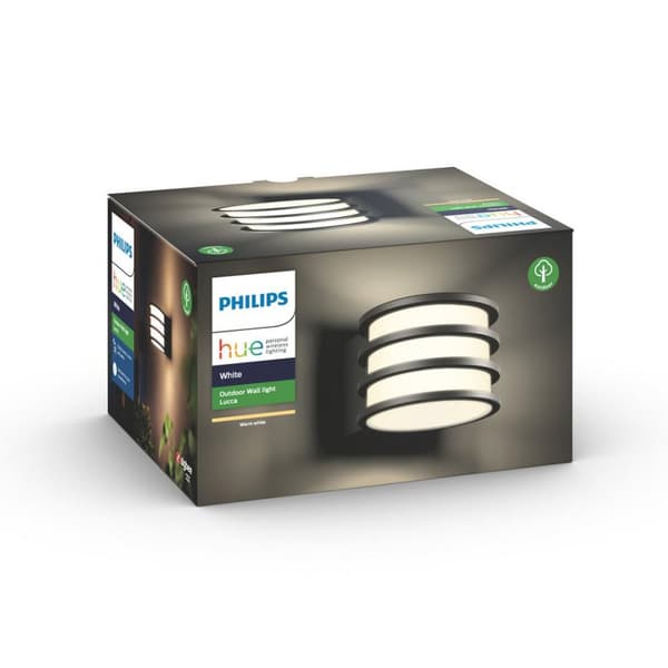 LUCCA HUE WALL LANTERN ANTHRACITE 1X9W