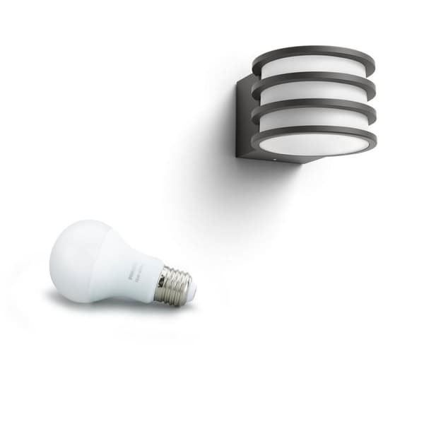 LUCCA HUE WALL LANTERN ANTHRACITE 1X9W