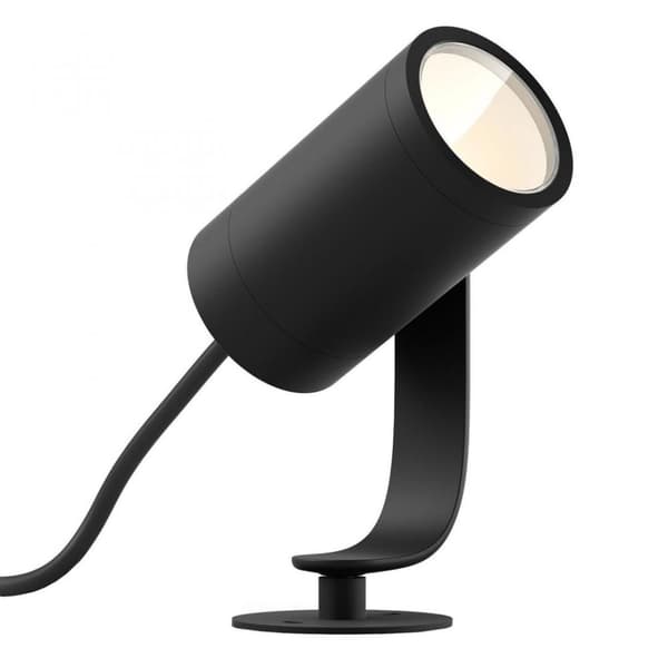 HUE LILY BLACK LED GARDEN SPOTLIGHT 8W 2000-6500K 600LM RGB WCA IP65 ALUMINUM