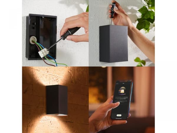 RESONATE HUE WACA WALL LANTERN BLACK 2X8