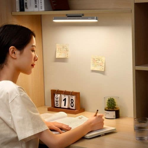 Baseus Home Magnetic Stepless Dimming Charging Desk Lamp 100LM, 4000K, 1800 mAh 4.5W Gray (DGXC-C0G)