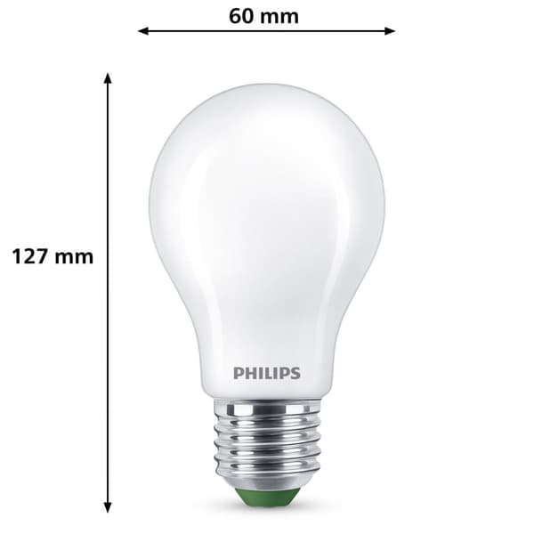 LED E27 Normal 4W (60W) Frostet 840lm 2700K Energiklasse A