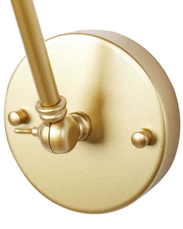 Uppsättning med 2 Vägglampor Guld Metall Justerbar Arm Industriell Modern Stil Vardagsrum Hall