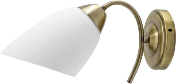 Klassisk enkel vägglampa Activejet NIKITA Patyna E27 för vardagsrummet