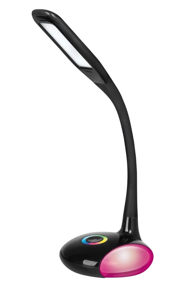 Activejet LED skrivebordslampe VENUS BLACK med RGB base